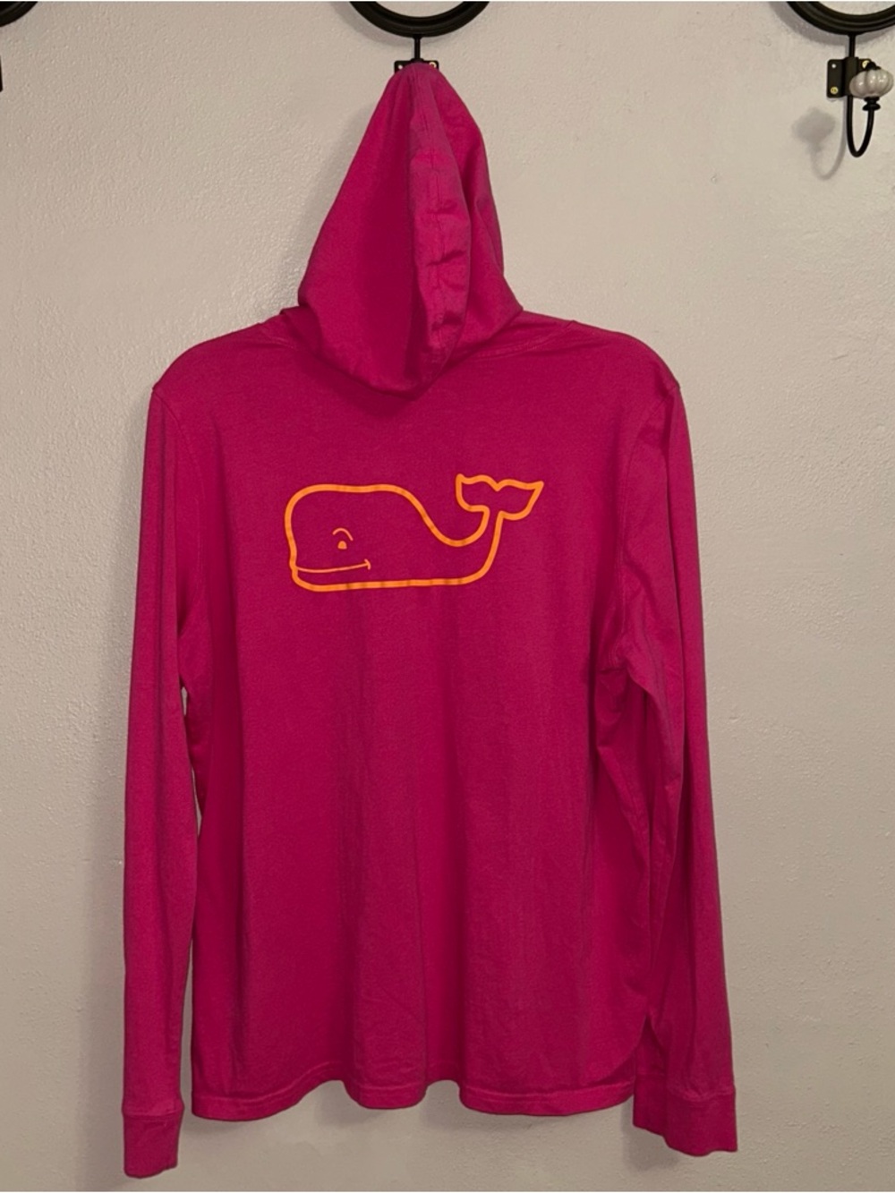 Vineyard Vines Women’s Hot Pink Long-Sleeve Hoodie Tee - Picture 3 of 5
